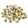 50 Selbstklebende Wackelaugen 12mm mit Wimpern Gelb